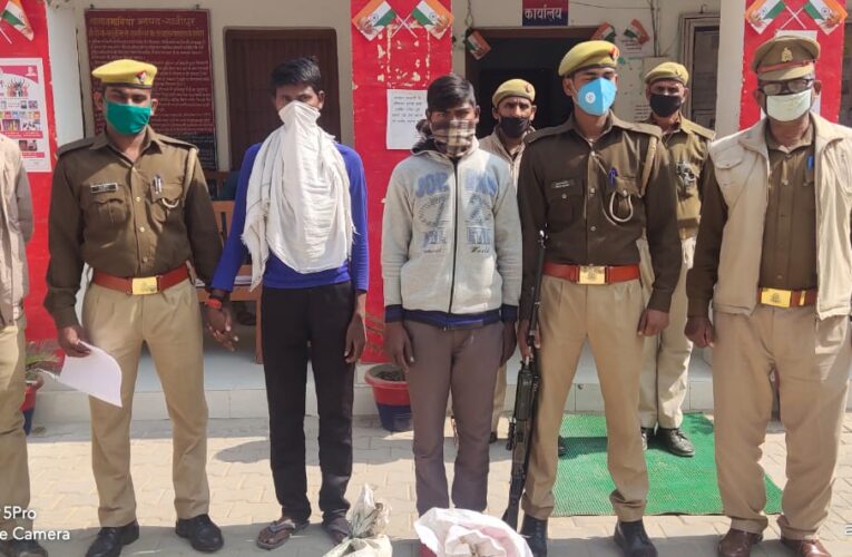 चोरी के तीन टुल्लू पम्प के साथ दो शातिर अपराधी गिरफ्तार