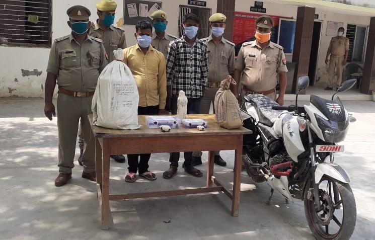 अवैध स्प्रिट व तमन्चे संग दो शराब तस्कर गिरफ्तार