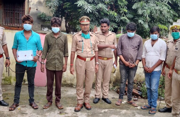 लूटी गयी पिकप तथा तमन्चा, कारतूस के साथ चार अभियुक्त गिरफ्तार