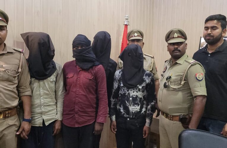 चोरी के माल, नकदी व अवैध असलहे संग चार शातिर चोर गिरफ्तार