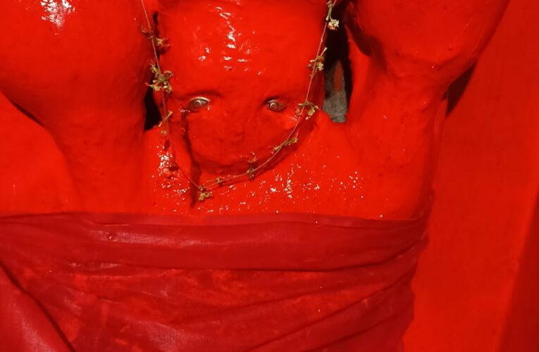 महावीर प्रतिमा की आंख से निकलते आंसू देखने को उमड़ी भीड़