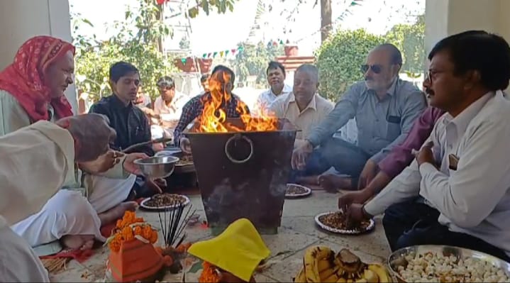 हवन पूजन संग सम्पन्न हुआ स्वामी सहजानन्दसरस्वती का अवतरण दिवस