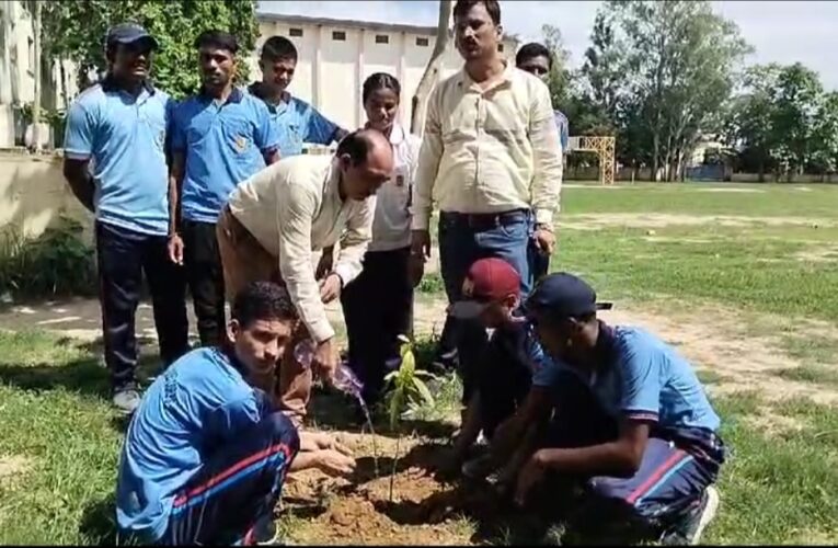 वन कैडेट वन प्लांट के तहत प्राचार्य ने किया पौधारोपण अभियान का शुभारम्भ 