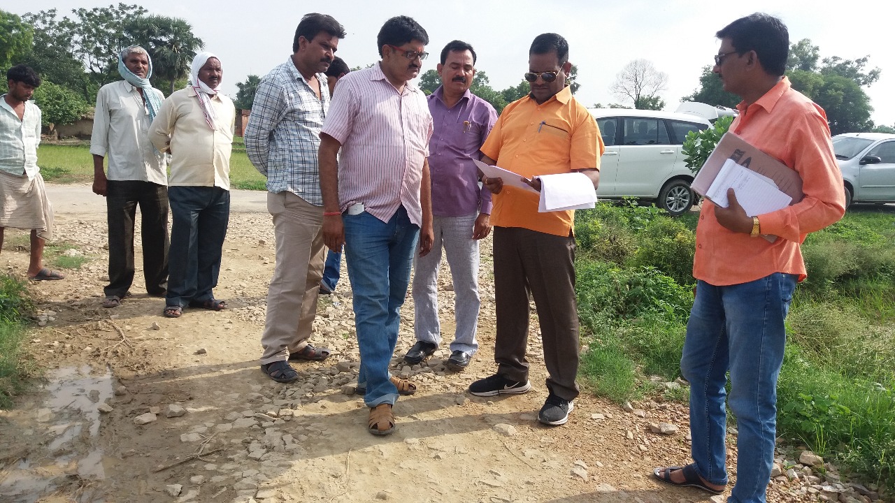 सीडीओ ने किया निर्माण कार्य का स्थलीय निरीक्षण