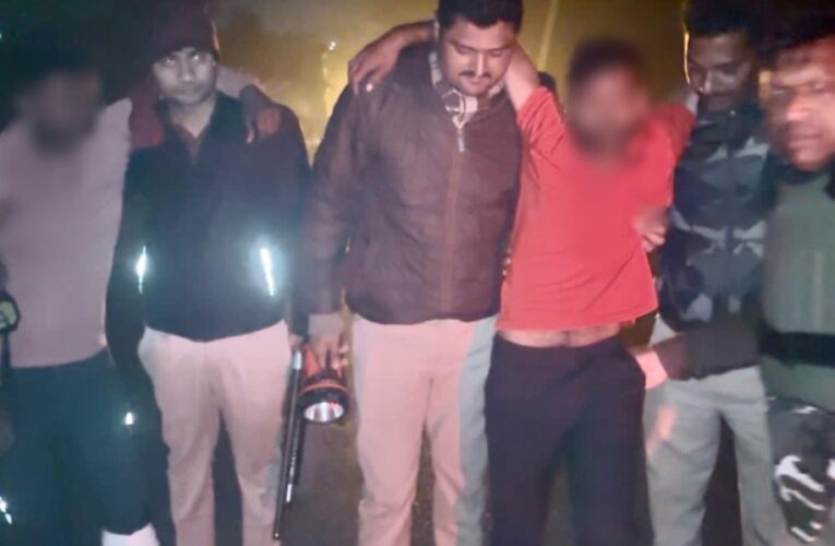 पुलिस मुठभेड़ में दो गौ तस्कर गिरफ्तार