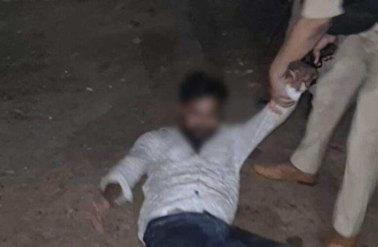 पुलिस मुठभेड़ में गो तस्कर घायलावस्था में गिरफ्तार